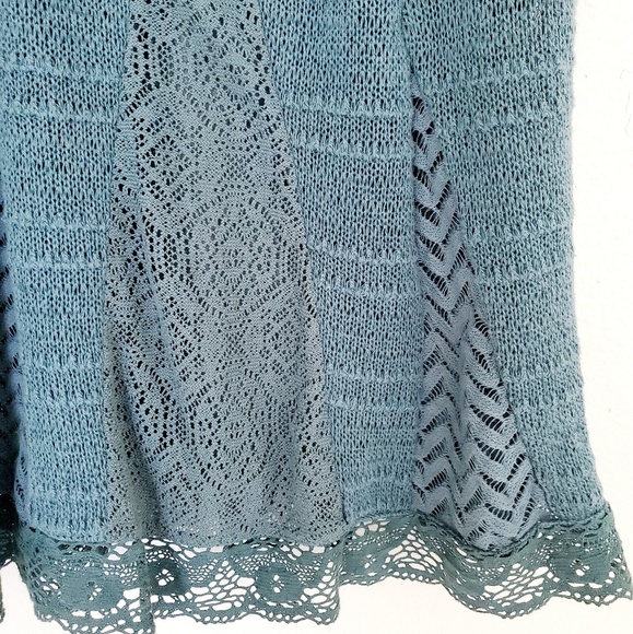 Meadow Rue Carrigan Crochet Teal Swing Tank - Picture 4 of 8